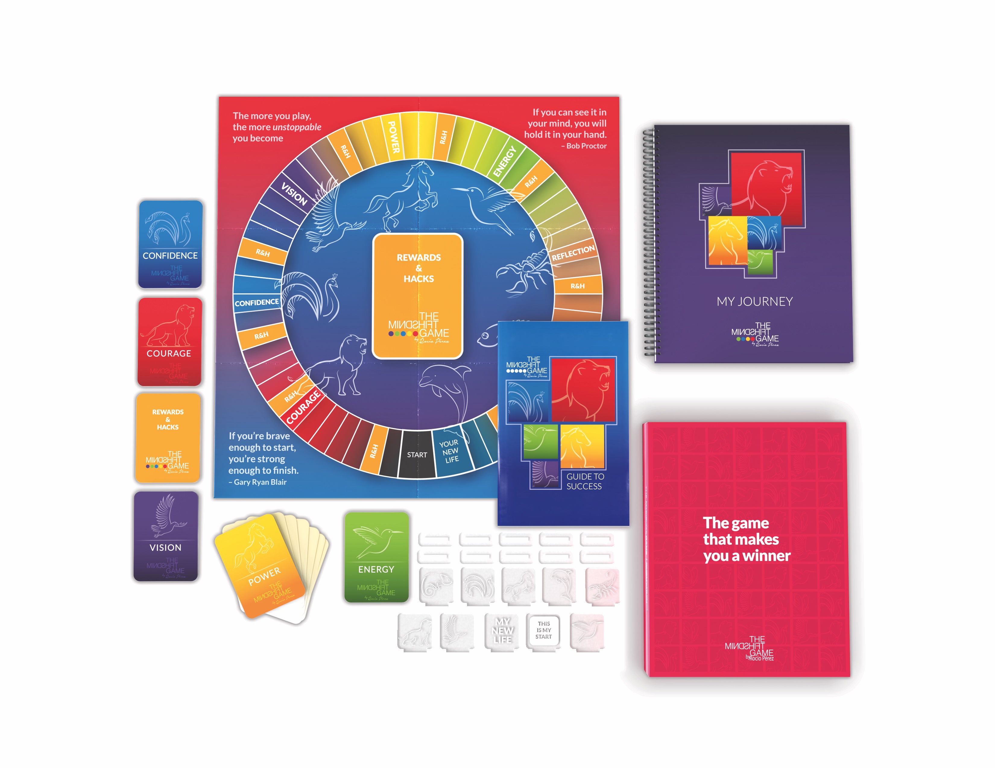 The MindShift Game complete set with board, cards, journal, and guide